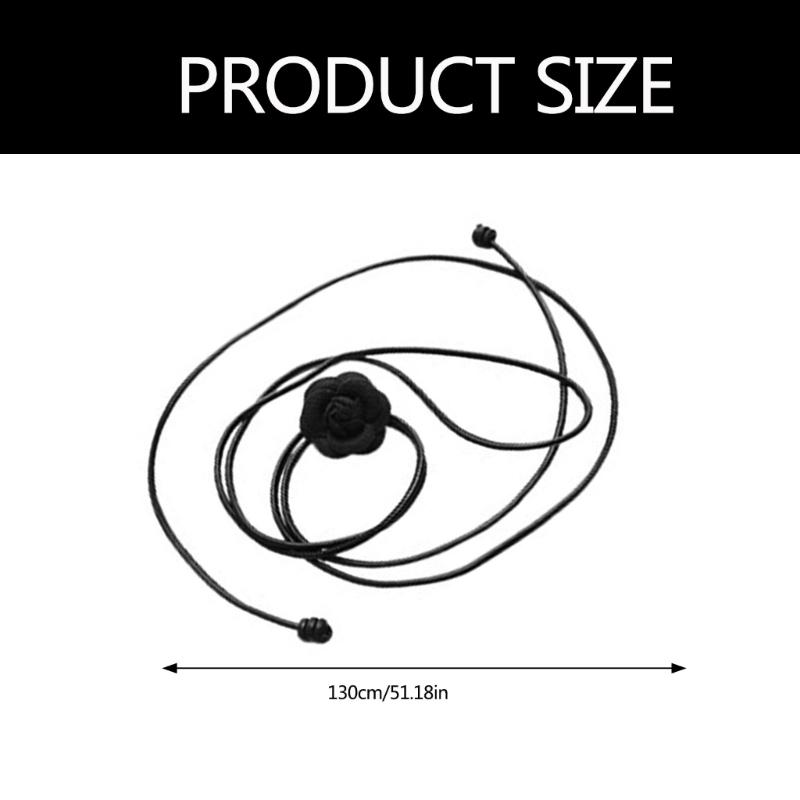 Women Shirt Waist Belt Plain Color Adjustable Flower Waist Belt Autumn Winter Woman Coat Sweater Decorative Rope