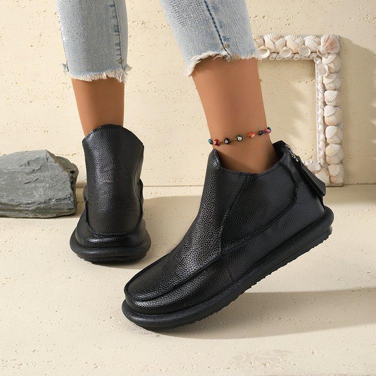 

Самая продаваемая обувь на толстой подошве, новые осенне-зимние ботильоны, модные и ретро женские ботинки 41 чёрный