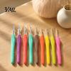 Portable Storage Case for Yarn Crafts Colorful Crochet Hooks Set, 9Pcs Multi?Size Needles, Ergonomic Pain Free Crafting Hooks, Knitting Tools