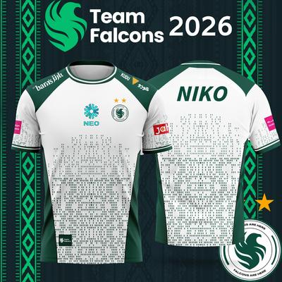 TEAM Falcons Esports Team Jersey Men and Women Summer Casual Short Sleeve for Gaming Enthusiasts