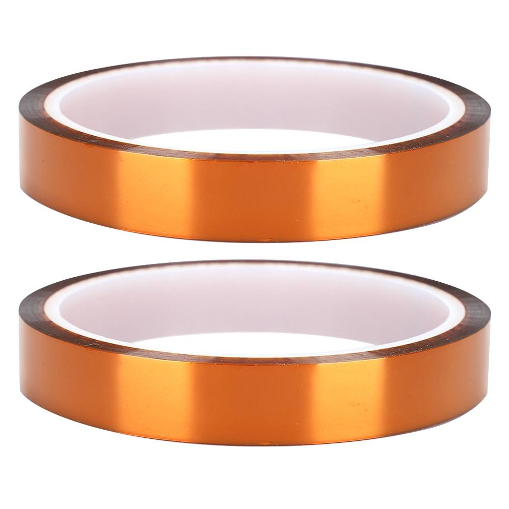 2PCS 33M High Temperature Resistant Adhesive Tape Polyimide Film Yellow Brown Accessory15mm