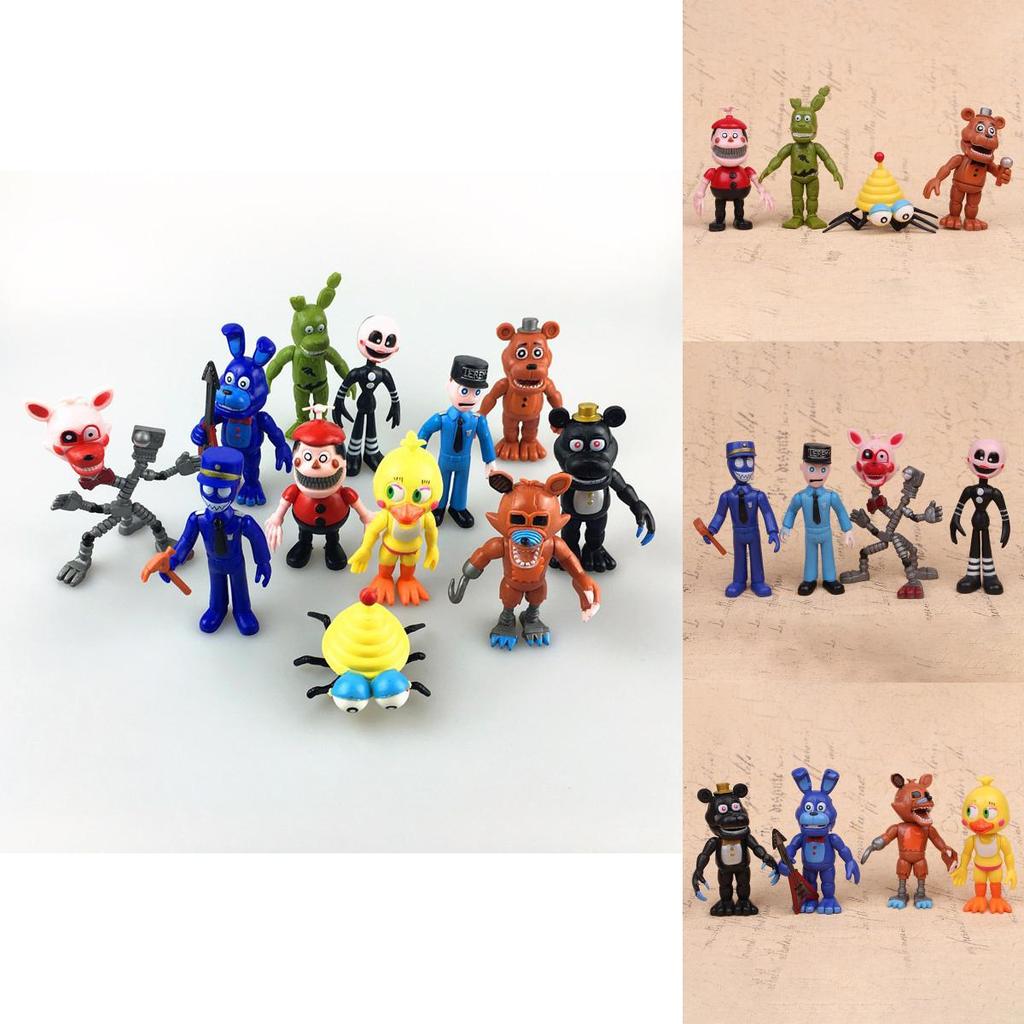 12pcs Set Of Five Nights At Freddys Chica Freddy Doll Pvc Action Figures For Kids