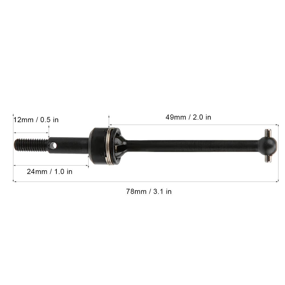 CVD RC Black Front and Rear Metal Drive Shafts for HPI  4 Sport 3 RC 1Celsius10 Model Car Accessory
