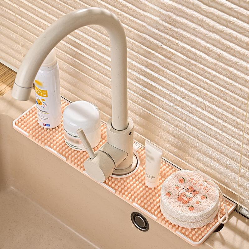 Kitchen Faucet Splash Pad Silicone Drain Pad Sink Washstand Placemat Dish Drying Mat Kitchen Gadgets Supplies Kitchen Home Decor