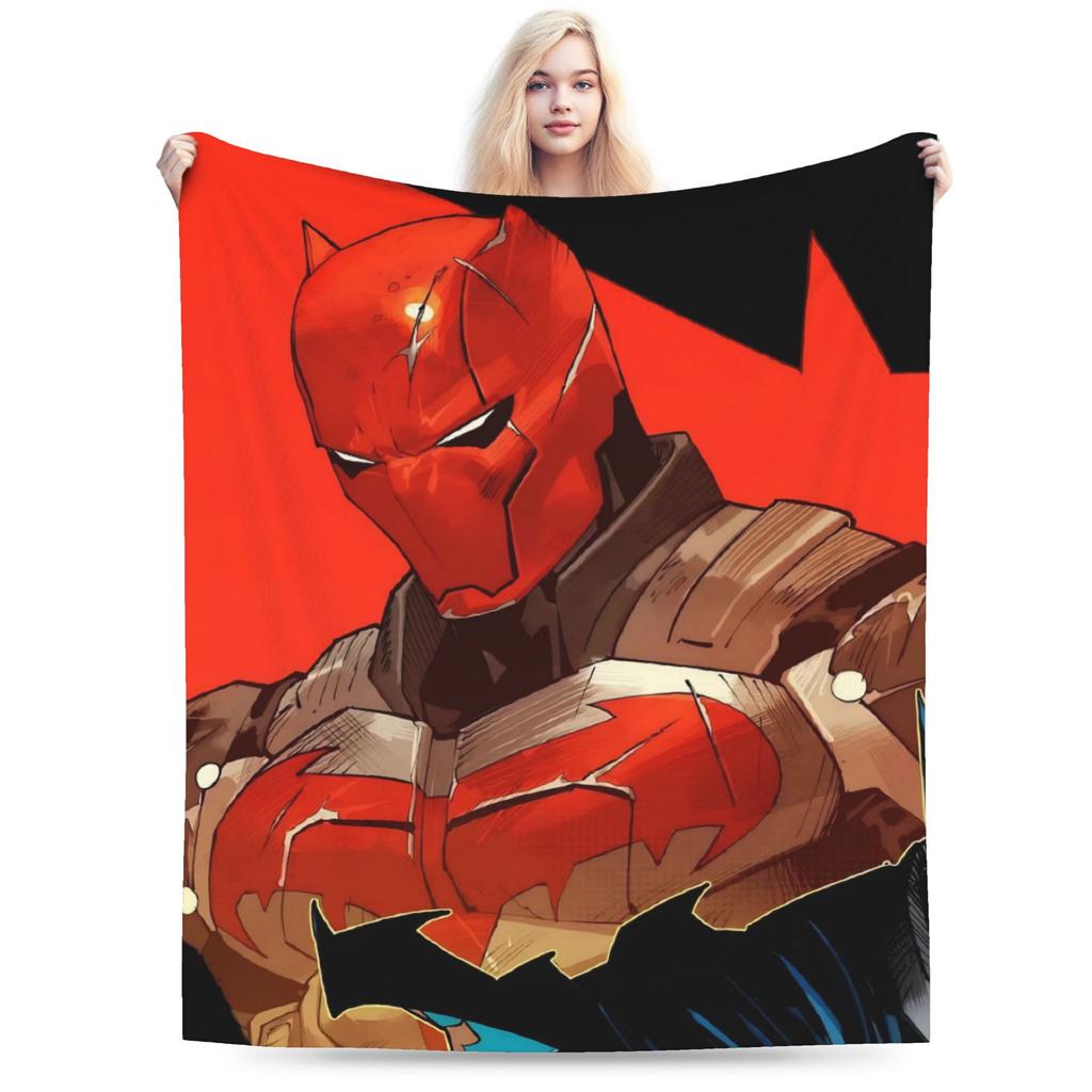 Jason Todd Coral Fleece Plush Throw Blanket Comics Superhero Blanket for Bed Office Lightweight Thin Plush Thin Quilt