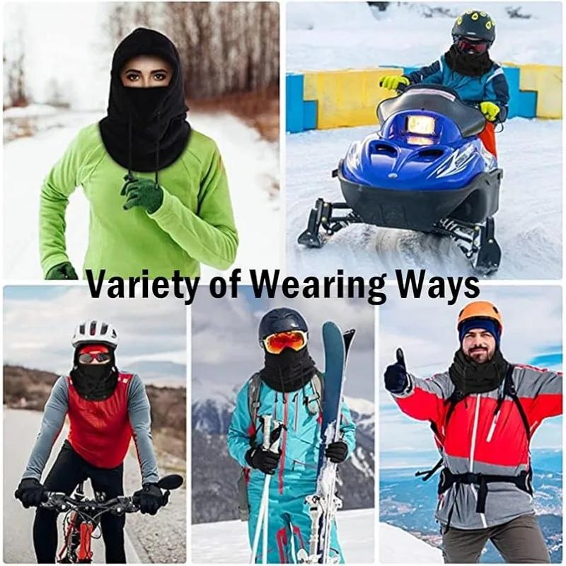 Cycling Balaclava 3-in-1 Windproof Protection Hat Mask Neck Warmer For Skiing Running Outdoor Sports Cold Weather Essential