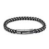 Titanium Steel Bracelet Men'S Retro Black Plated Polished Hip Hop Punk Style Bracelet Trendy Cool Personality Jewelry