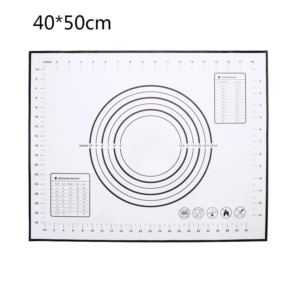 Multiple Sizes Silicone Baking Mat Heat-Resistant Baking Oven Sheet Liner Non-Stick Cookie Pastry Pizza Dough Pad Kitchen Supplies