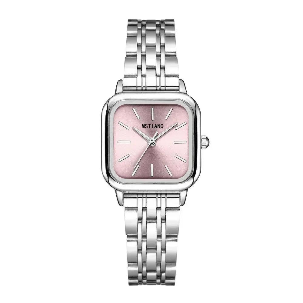 Brand Luxury Women Watch Ladies Quartz Watch Adjustable Stainless Steel Strap Women Wristwatch Fashion Square Clock