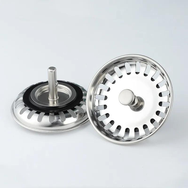 Kitchen Sink Sewer Strainer Basin Drain Stopper Stainless Steel Sink Waste Plug Filter Anti-clog Floor Drain Kitchen Accessories