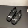 Fashion Knot Ballet Mary Jane Single Shoes Children Summer 2025 New Casual Little Butterfly Soft-soled Beanie Shoes