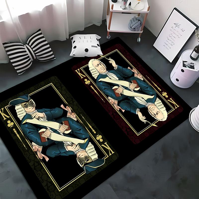3D Printing Interesting Poker Area Rug,Carpet for Living Room Bedroom Sofa Doormat Decor,Kids Game Non-slip Floor Mat Alfombra