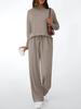 2025 Autumn/Winter Women's Casual Fashion Set with Pockets and Drawstring