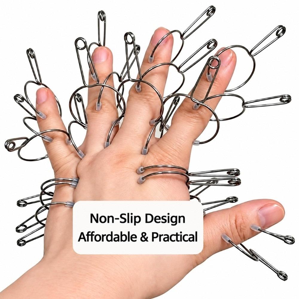 10Pcs Metal Ear Reflexology Massage Clips Silicone Tip Ear Therapy Spring Clips Facial Relaxation