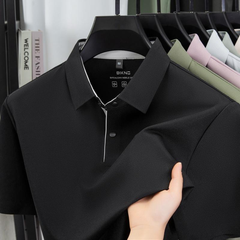 Herren Kurzarm POLO Shirt Revers Lässig LED T-Shirt Herren Schnelltrocknende Kleidung