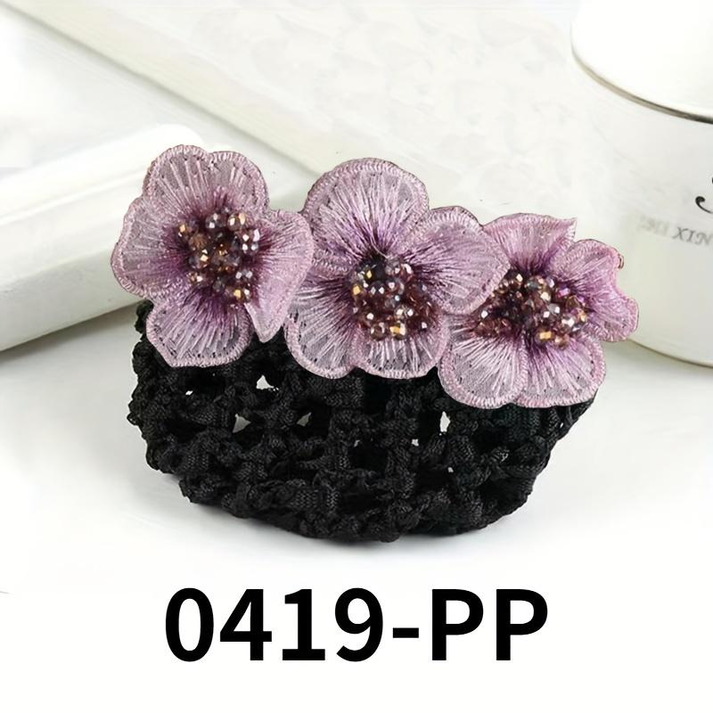 

Elegant Beaded Flower Hair Net Vintage Ball Head Plate Hair Net Stewardess Bank Clerk Hair Accessories