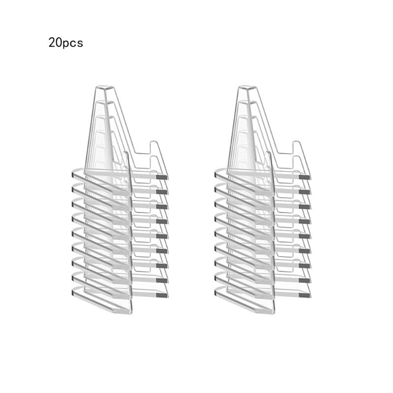 10/20/30Pcs Transparent Acrylic Coin Display Stand Trading Card Stand Commemorative Coin Mini Stand Badge Stand Ornament