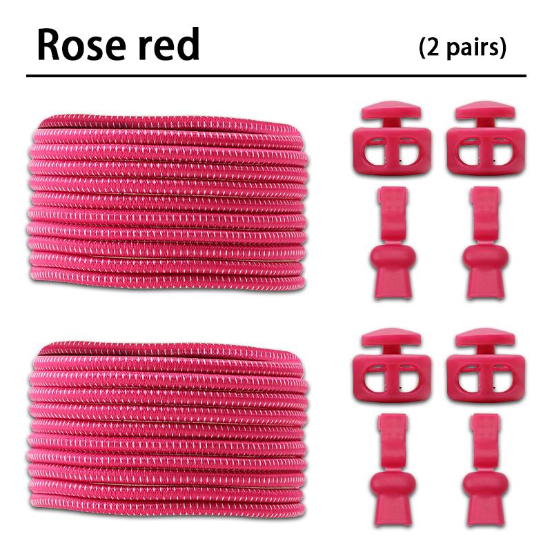 2Pair Elastic shoelaces Without Ties Lock Shoelace sneakers No Tie Shoe laces Kids Adult round Quick laces Shoe accessories