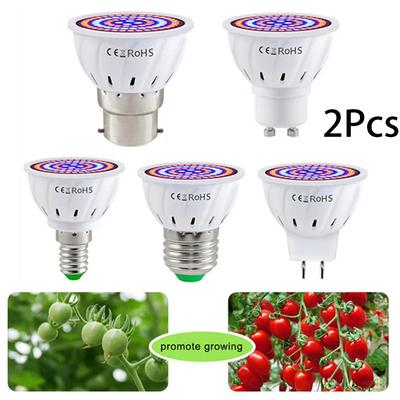 2 vnt. 220 V LED auginimo lempa viso spektro LED augalų auginimo lempa patalpų apšvietimas auginimo šviestuvai Augalai E27 hidroponinės sistemos auginimo dėžutė