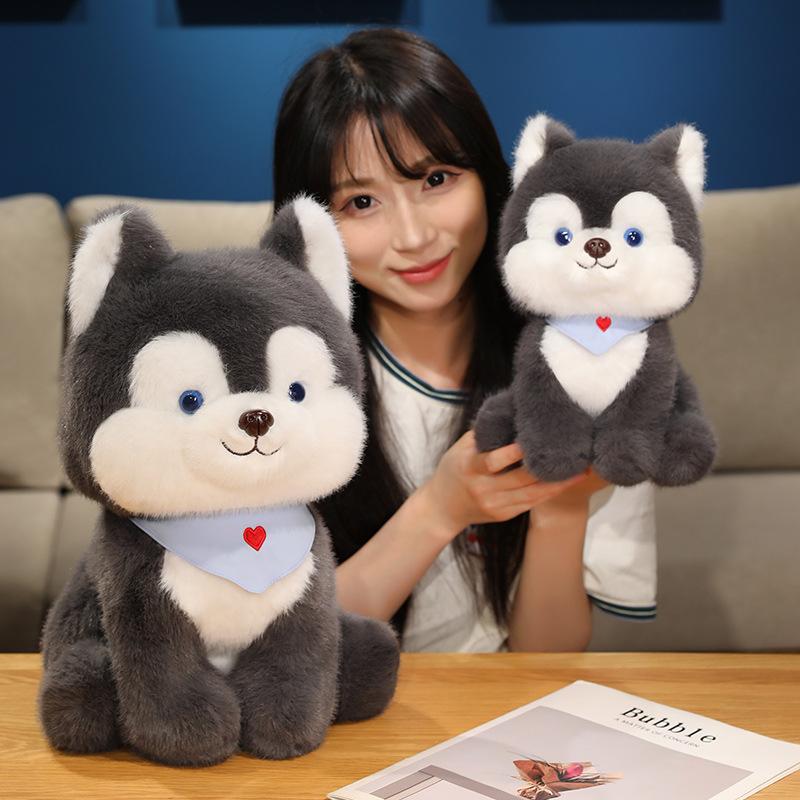 Sitting Husky Doll Plush Toy Puppy Dog Doll Children's Company Soothing Ragdoll Doll