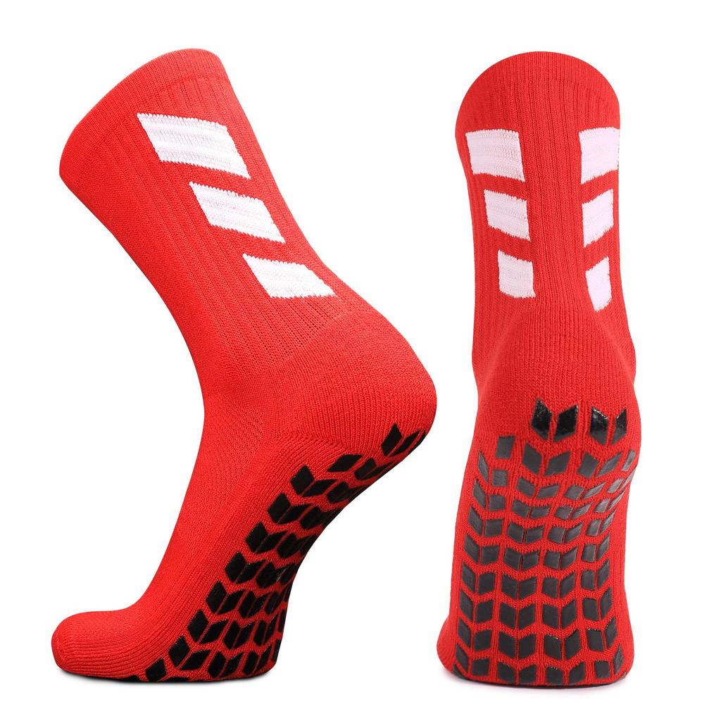 Men's European & American Mid-Calf Anti-Slip Football Socks with Gel Bottom & Thick Towel, Sweat-Absorbent, Anti-Friction Sports Socks