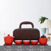 Travel Tea Set Small Set Portable Outdoor Kung Fu Tea Set Camping Travel Teapot Guochao Gifts