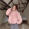 Spring Autumn Hooded Cropped Windbreaker Coat Women Design Casual Loose Jacket Top