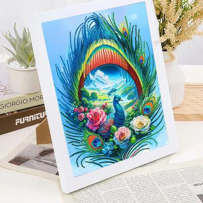 5D DIY Partial Special Shaped Drill Diamond Painting Kit Flower Home Decoration