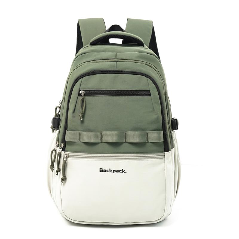 

Stylish Color Block Backpack for Men Women with Multiple Pockets and Urban Design зелёный