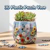 3D Plastic Puzzel Vaas Creatieve Klik-op Puzzel Bloempot Unieke DIY Bloemenvaas Huisdecoratie voor Binnen Succulent Cactus Bloem