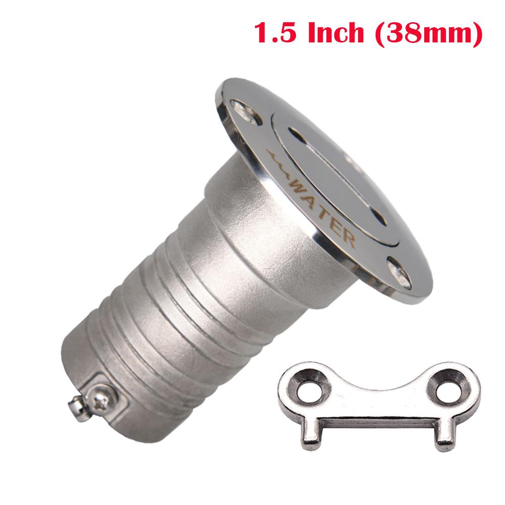 New Stainless Steel 316 Deck Filler GAS DIESEL FUEL WASTE WATER 38mm 50mm Mirror Polish Marine Boat Hardware Deck Filler Cap