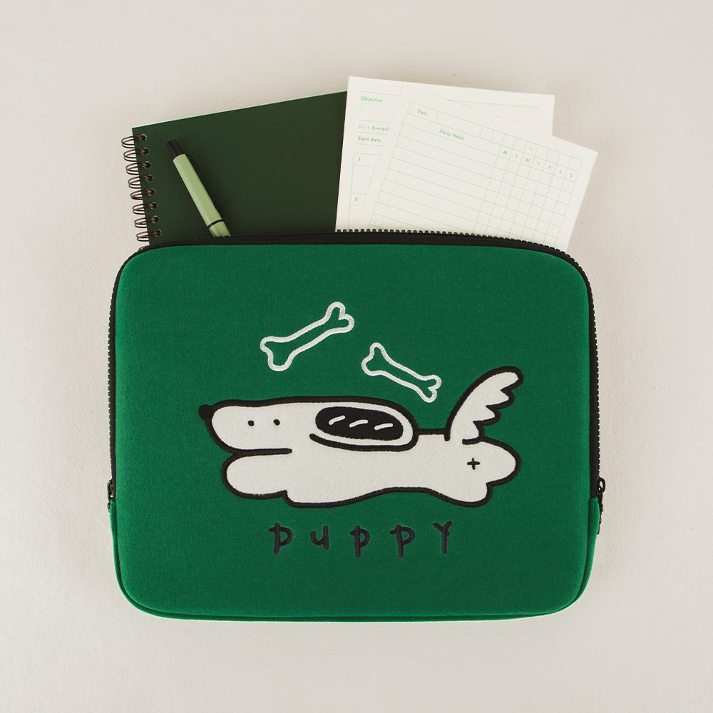 All New Frame Embroidered Pocket Laptop Pouch_Anf 3 Types (Ipad/13/14/15 Inch)