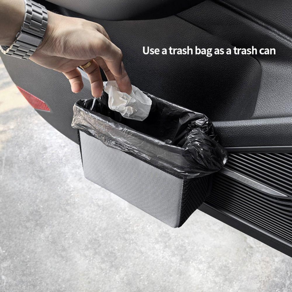 Foldable Car Trash Can Waterproof Hanging Storage Bag Automotive Garbage Storage Box  Copilot Door