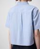 MUSINSA STANDARD WOMAN Women'S Oxford Crop Short Sleeve Shirt [Blue]