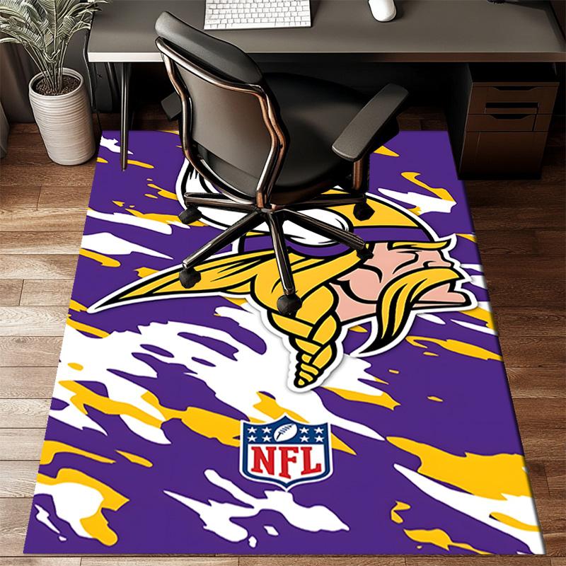 Vikings Team Spirit Rug Game Carpet, Floor Mat for Bedroom Living Room Entryway Rug, Home Decor Idea Gift for Christmas Birthday