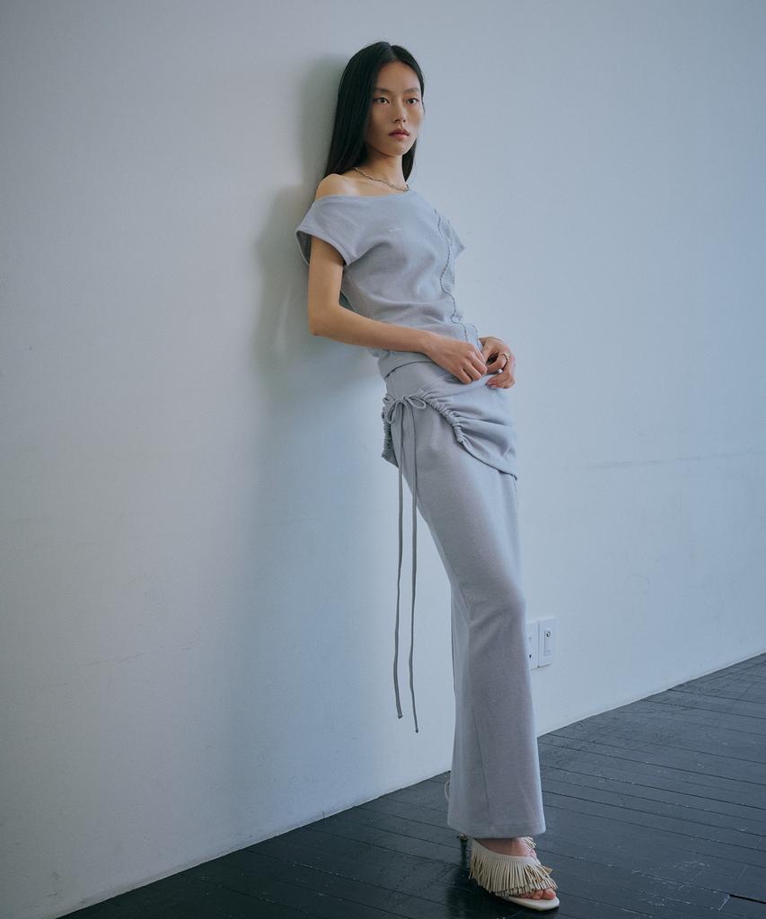 Baegsi Layered Smock Skirt, Sky Blue