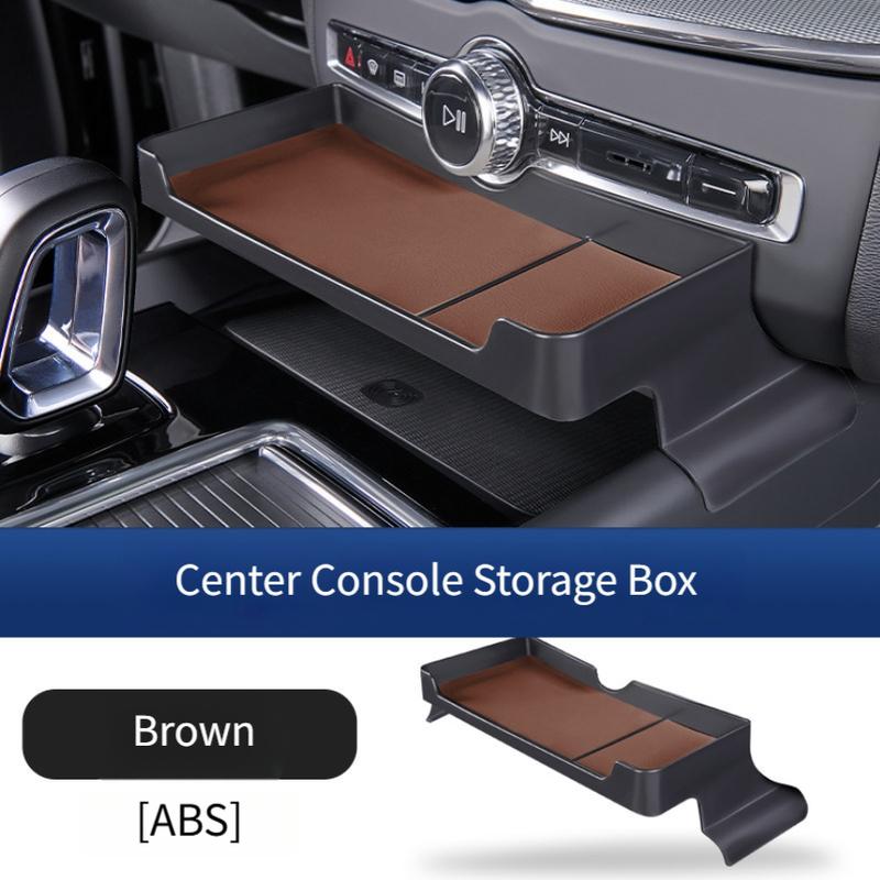 Under-Center-Screen Storage Box for Volvo XC60 2018-2026 For S60 2020-2026 For V60 2020-2026 ABS Plastic Interior Organizer