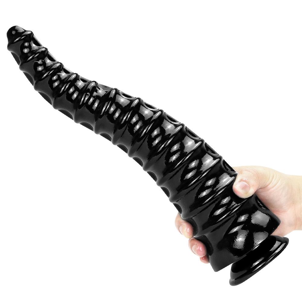33cm velký černý anální kolík Fisting Sex Toy Slave Masturbator Realistický penis PVC Monster Dildo XXL