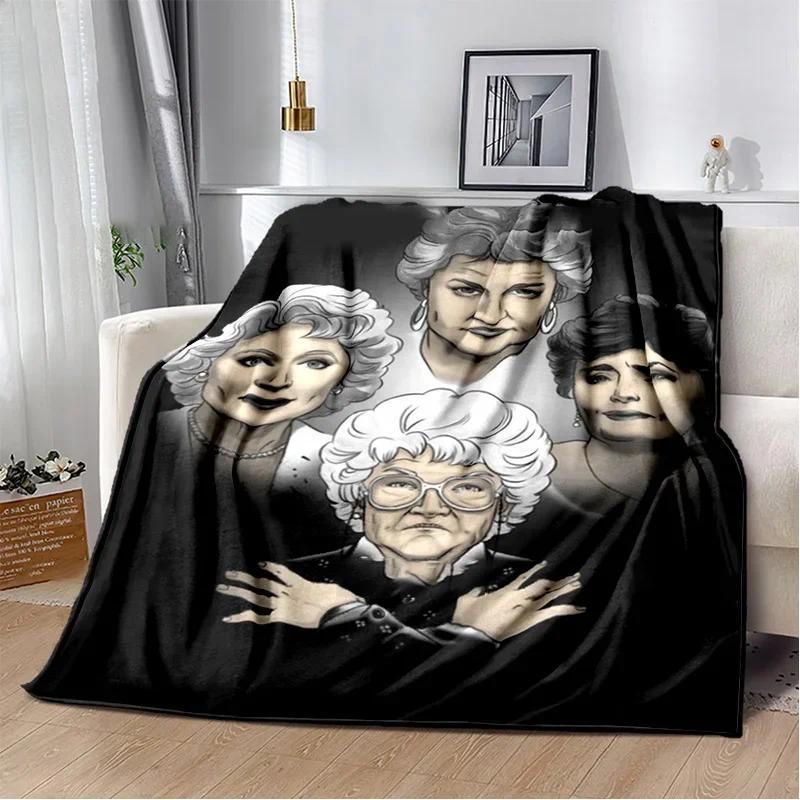 Classic Tv Throw Blanket Golden Girls Friend Ship Flannel Lightweight Plush Fuzzy Cozy Soft Blankets and Throws Custom Blankets