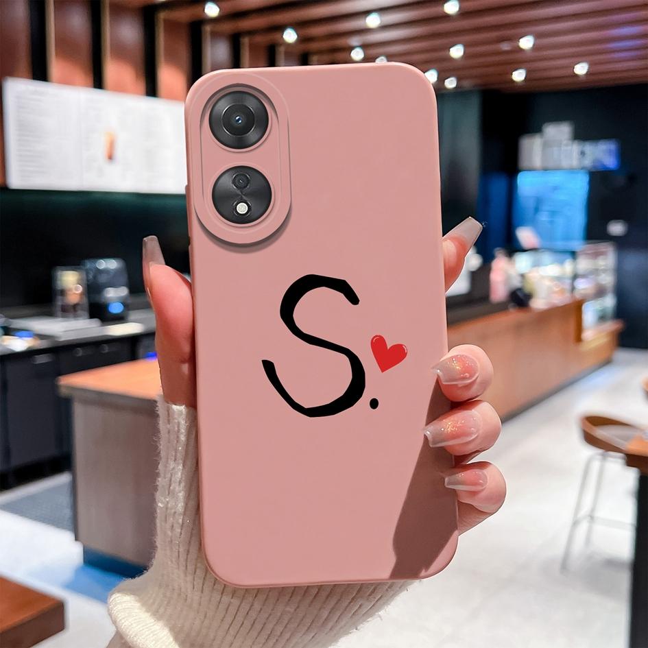 Case For Oppo A58 A57 A56 A55 A54 A53 A52 Phone Cover Popular Couple Letter Pattern High Quality Shockproof Silicone Protective Housing For Oppo Shell