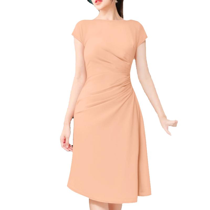 

ZANZEA Women Casual Round Neck Short Sleeve Summer Slim Dress 2XL