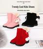 2025 Winter Girls' Slip-on Cotton Snow Boots - Fashionable Princess Style for Middle & Older Children
