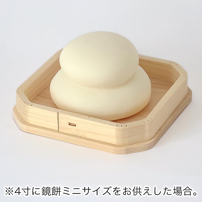 4,0-palcový skladací podnos (cyprus hinoki) na použitie ako sanpo (trojuholníkový oltár), kamidana (svätyňa), kagami mochi (ryžový koláč), obetné dary, oltár, alebo