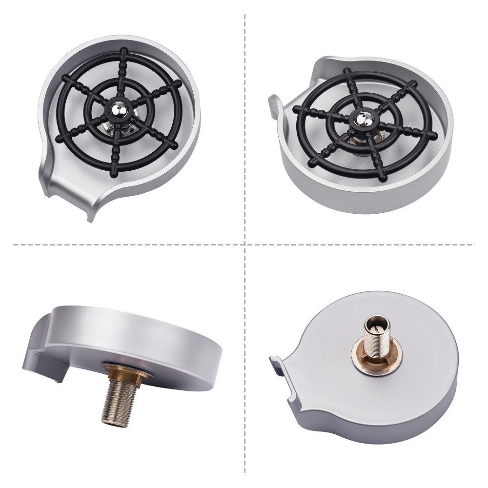 Black Silver Sink Cup Rinser High Pressure Water Bottle Washer Cup Washer Coffee Cup Cleaner