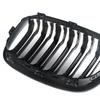 For 2011-2014 BMW F20 F21 1-Series M Look Kidney Grille Grill Gloss Black Twin Bar CAR Accessories QCYZR1