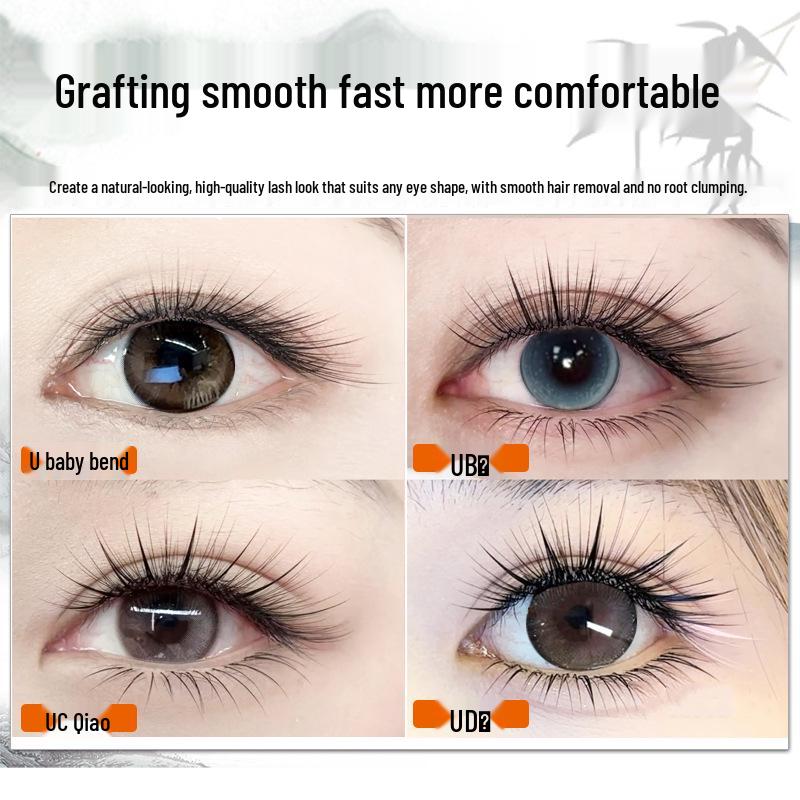 Camellia Eyelash Extensions: U-shaped Fox-like Comic Style, Baby Curl for Beautiful Lashes