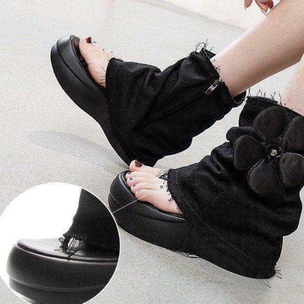

Women s Boots 2026 Summer New European and American Sandals Thick Soled Thin Leg Boots 40 чорний