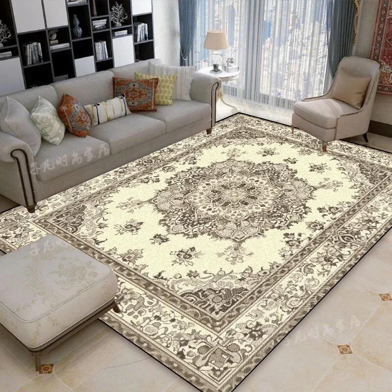 Persian Luxury Tradition Living Room Carpets Fancy Home Decoration Large Area Soft Rugs Washable Non-slip Lounge Room Door Mats