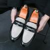 Fashion Men's Pointed Dazzling Colorful Rivet Loafter Leather Casual Shoes Male Formal Wedding Dress Homecoming Zapatos Hombre