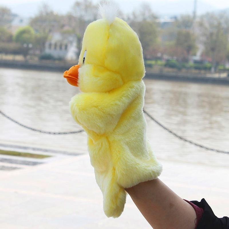 Çocukluk yumuşak oyuncak çocuklar hayvan peluş el kuklaları ördek şekli hikayesi